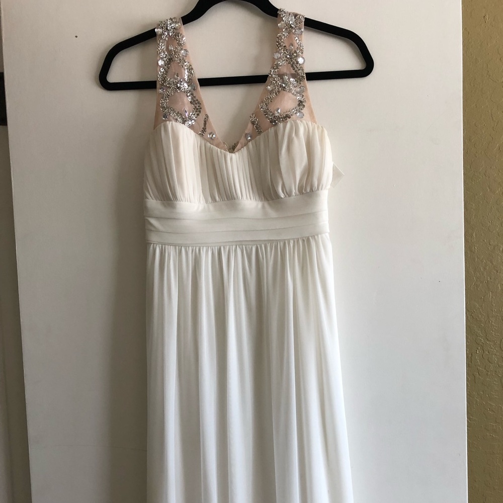 White prom dress